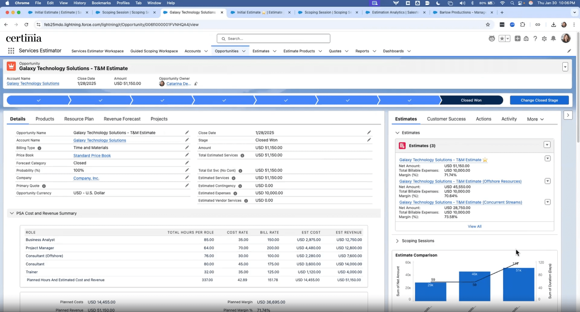 Services Estimator Templates