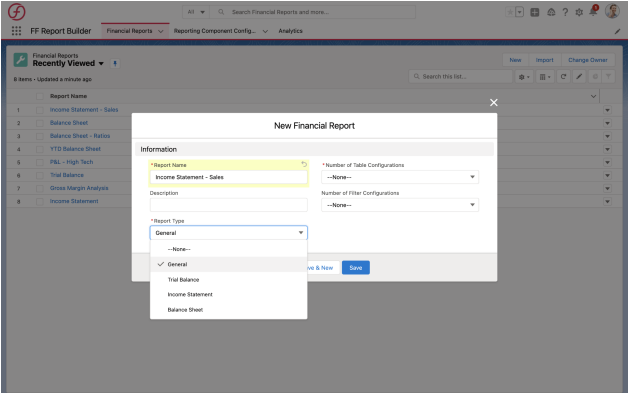 Analytics and reporting are streamlined in FinancialForce