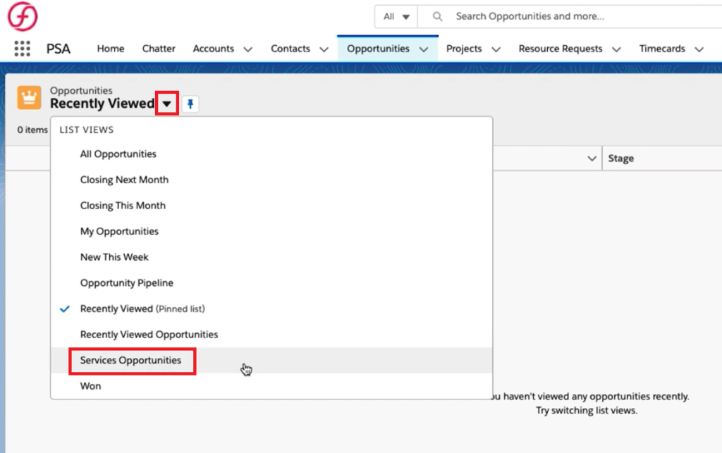 Opportunity Tab In FinancialForce