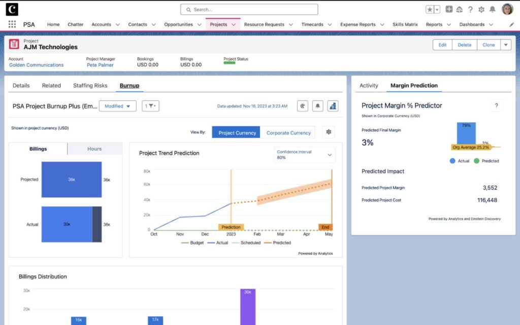 Project Tracking with Certinia AI