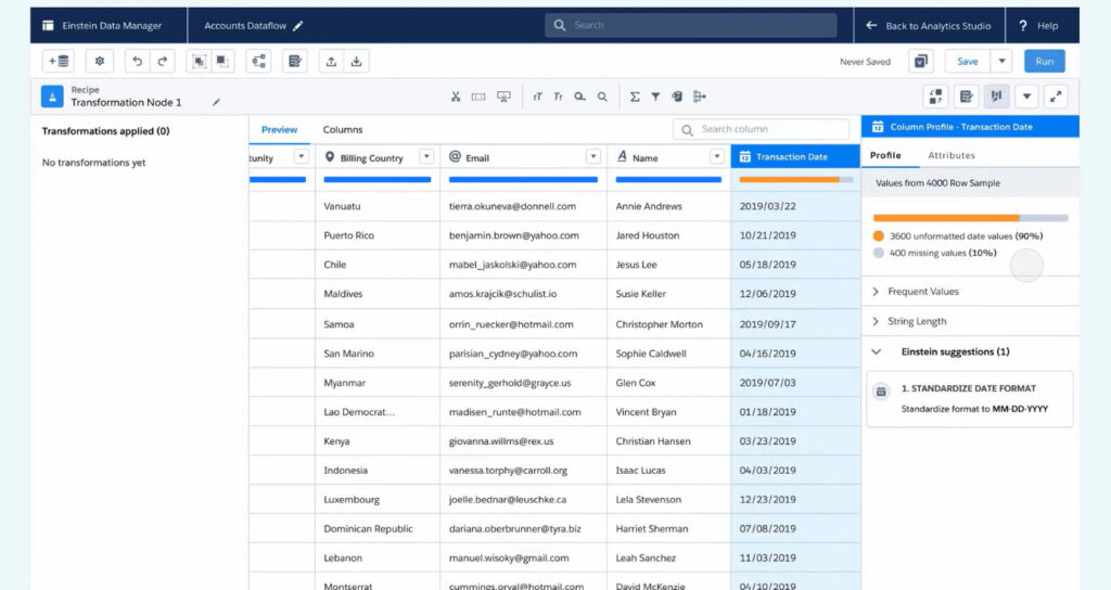 Data Preparation for Einstein AI 