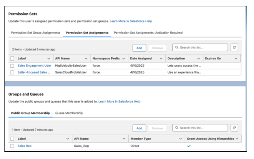 View and Manage a User’s Permission Sets, Groups and Queues Easily 